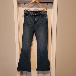 Express Dark Blue Flare Jeans